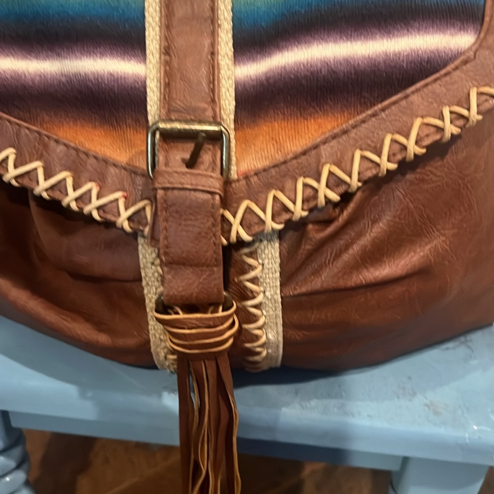 Western Themed Tote Purse With Aztec Pattern And … - image 4